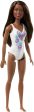 Barbie White Swimwear Beach Doll, Brunette Online Hot Sale