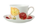 M&w Katherine Castle Floriade Breakfast Cup & Saucer 480ml Poppies Online Sale