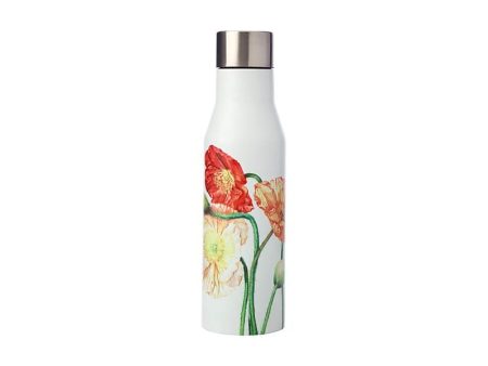 M&w Katherine Castle Floriade Double Wall Insulated Bottle 450ml Poppies Online now