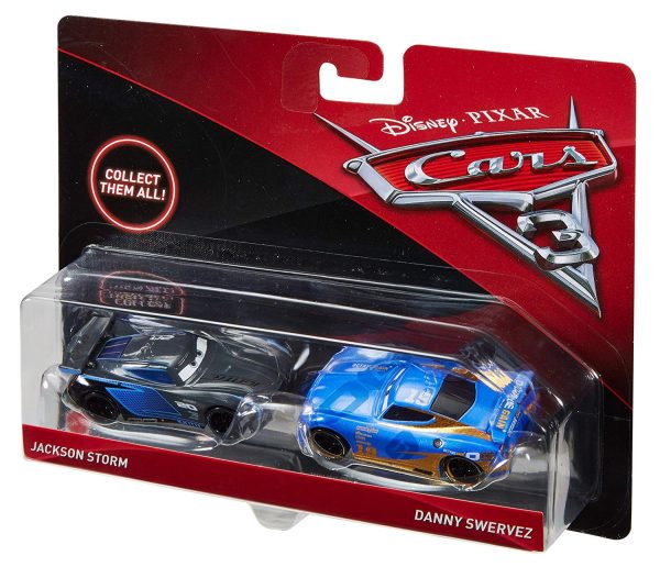 Cars 3, Jackson Storm and Danny Swervez, 1:55 Die-Cast Vehicle 2-Pack Online Sale