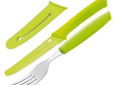 Scanpan Spectrum Steak Knife & Fork Set Green Hot on Sale