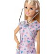 Barbie Nurse Doll with Blonde Hair, Purple Scrubs & Stethoscope Discount