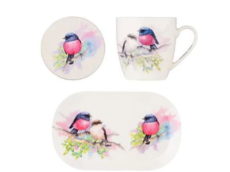 Maxwell & Williams Katherine Castle Bird Life Gift Set Pink Robin Supply