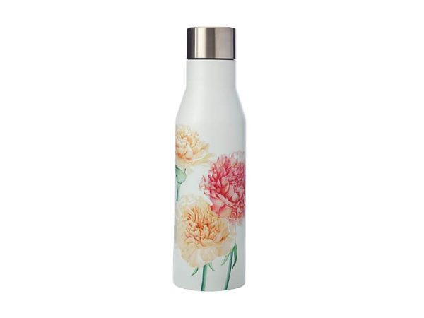 M&w Katherine Castle Floriade Double Wall Insulated Bottle 450ml Carnations Fashion