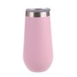 Oasis Stainless Steel Double Wall Insulated Champagne Flute 180ml - Matte Carnation Supply