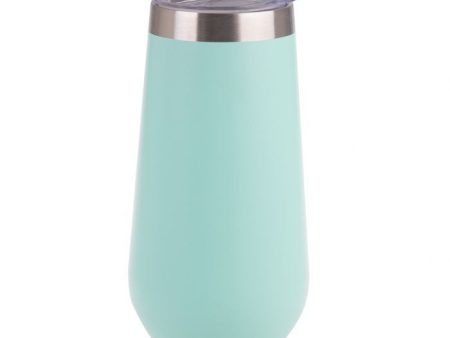 Oasis Stainless Steel Double Wall Insulated Champagne Flute 180ml - Matte Mint Sale