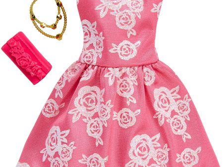 Barbie Complete Looks Pink & White Floral Gown Fashion For Sale