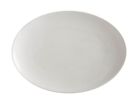 M&w White Basics Oval Plate 30x22cm Online Hot Sale