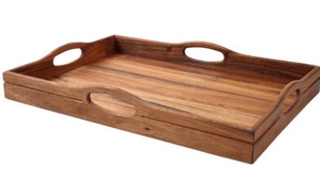 Large Serving Tray With 4 Handles - 50 X 36cm Supply