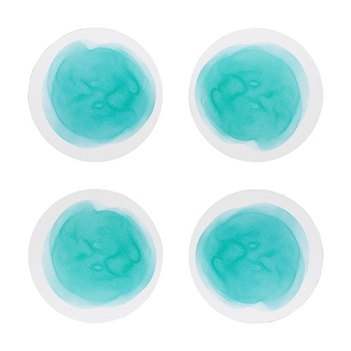 Ecology Watercolour Set Of 4 Coasters Aqua For Discount