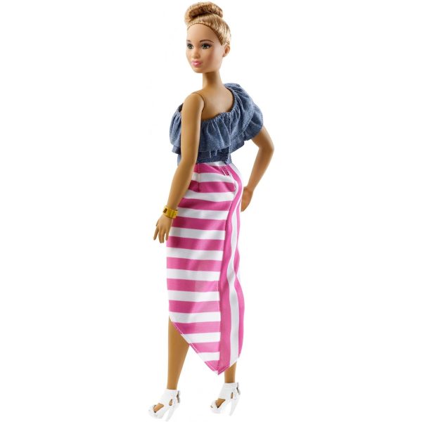 Barbie Fashionistas Doll, Curvy with Blonde Updo & Accessories Online now