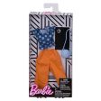 Barbie Fashions Complete Look Blue Polka Dot Top & Peach Pants Set Supply