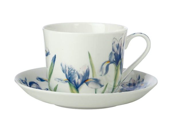 M&w Katherine Castle Floriade Breakfast Cup & Saucer 480ml Irises Online now