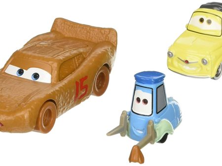 Cars 3 Lightning McQueen as Chester Whipplefilter, Luigi, and Guido Die-Cast Vehicles, 3 Pack Online Sale