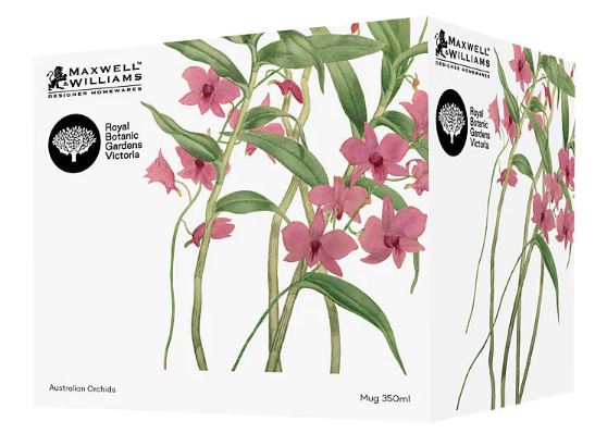 Maxwell & Williams Royal Botanic Garden - Australian Orchids Mug 350ml - Pink Online Hot Sale