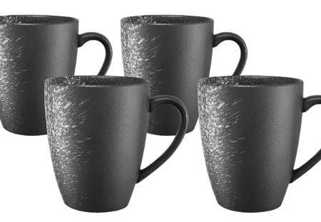 Maxwell & Williams Caviar Galaxy - Coupe Mug 400ml - Set Of 4 Online now