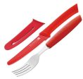 Scanpan Spectrum Steak Knife & Fork Set Red For Sale