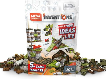 Mega Construx Inventions Camo Brick Building Set Hot on Sale