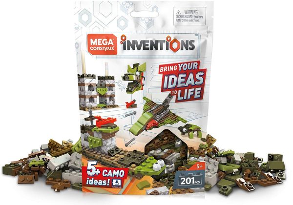 Mega Construx Inventions Camo Brick Building Set Hot on Sale